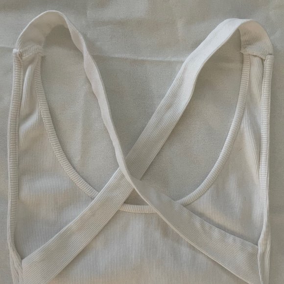 Free People Intimately, White Ribbed Fabric Bodysuit, Size: XS, NWOT/NEW - Picture 7 of 14